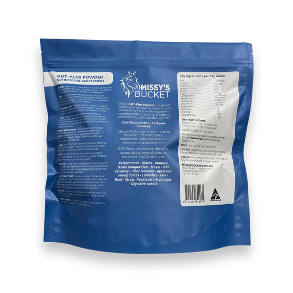 Missy's Bucket GUTPlus Powder Supplement For Horses